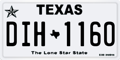 TX license plate DIH1160