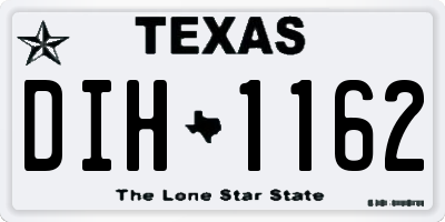 TX license plate DIH1162