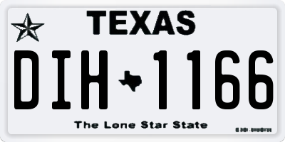 TX license plate DIH1166
