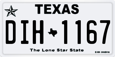 TX license plate DIH1167