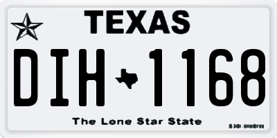 TX license plate DIH1168