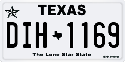 TX license plate DIH1169
