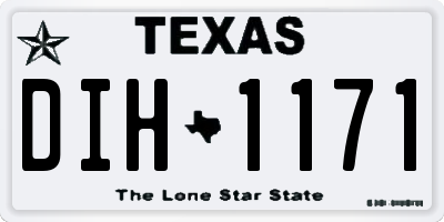 TX license plate DIH1171