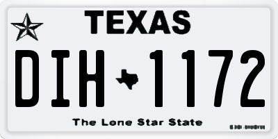 TX license plate DIH1172