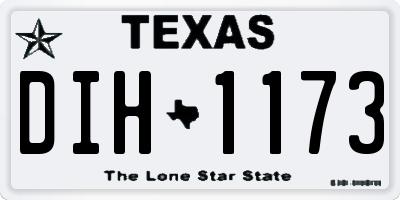 TX license plate DIH1173