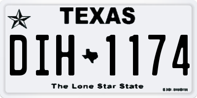 TX license plate DIH1174