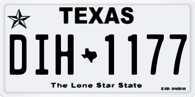 TX license plate DIH1177