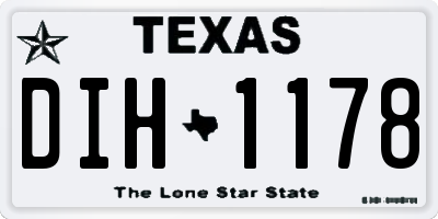 TX license plate DIH1178