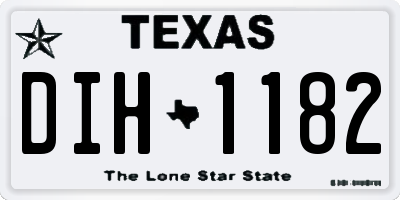 TX license plate DIH1182