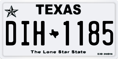 TX license plate DIH1185