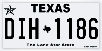 TX license plate DIH1186