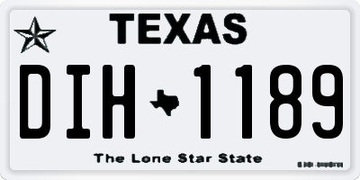 TX license plate DIH1189