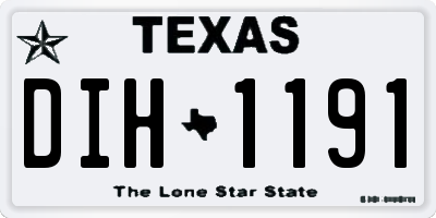 TX license plate DIH1191