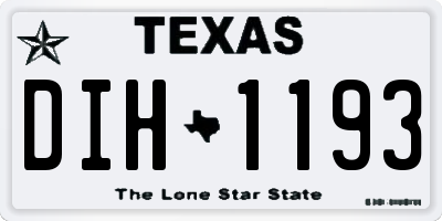 TX license plate DIH1193