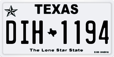 TX license plate DIH1194