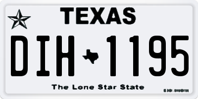 TX license plate DIH1195