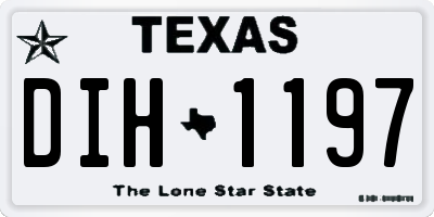 TX license plate DIH1197