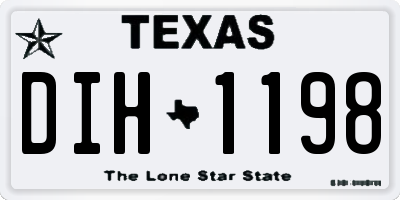 TX license plate DIH1198