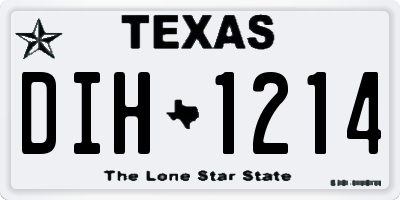 TX license plate DIH1214