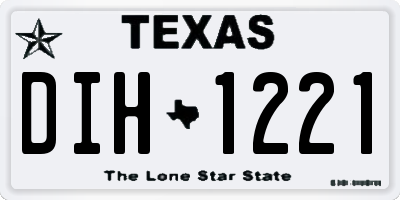 TX license plate DIH1221