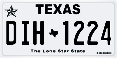 TX license plate DIH1224