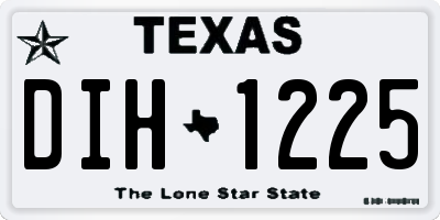 TX license plate DIH1225