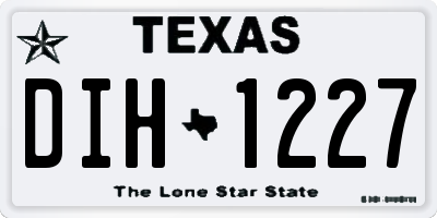 TX license plate DIH1227