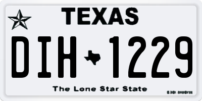 TX license plate DIH1229