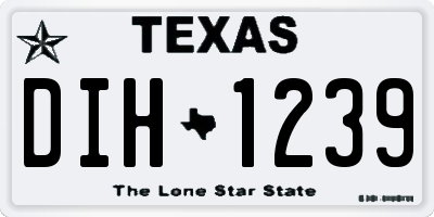 TX license plate DIH1239