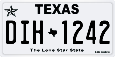TX license plate DIH1242