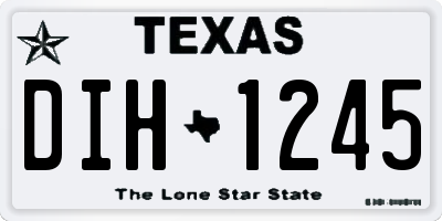 TX license plate DIH1245