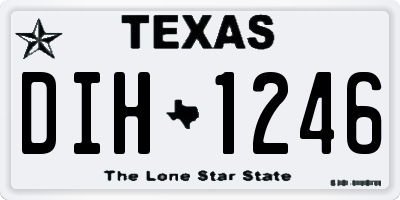 TX license plate DIH1246