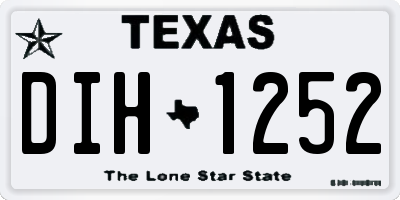 TX license plate DIH1252