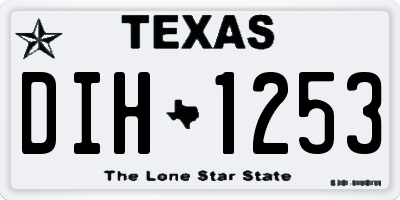 TX license plate DIH1253