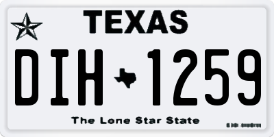 TX license plate DIH1259
