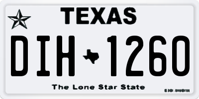 TX license plate DIH1260