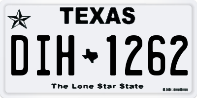 TX license plate DIH1262