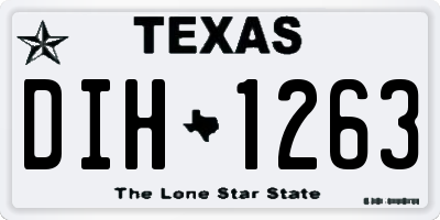 TX license plate DIH1263