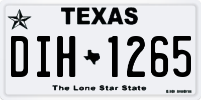 TX license plate DIH1265