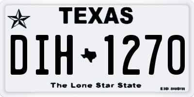 TX license plate DIH1270