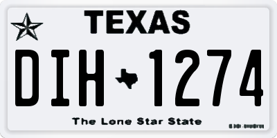 TX license plate DIH1274