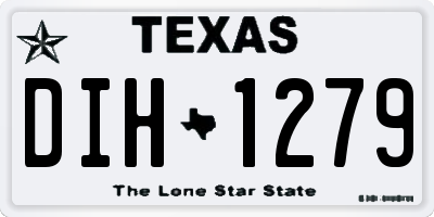 TX license plate DIH1279
