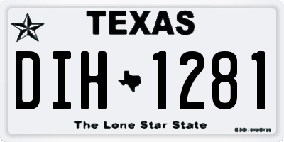 TX license plate DIH1281