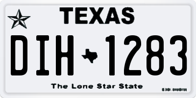TX license plate DIH1283
