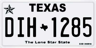 TX license plate DIH1285