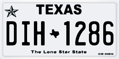 TX license plate DIH1286