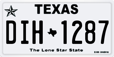TX license plate DIH1287
