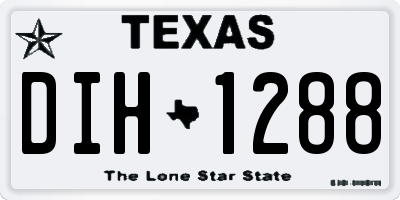 TX license plate DIH1288