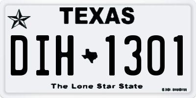 TX license plate DIH1301