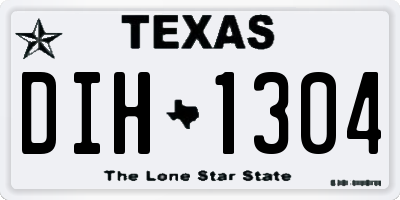 TX license plate DIH1304